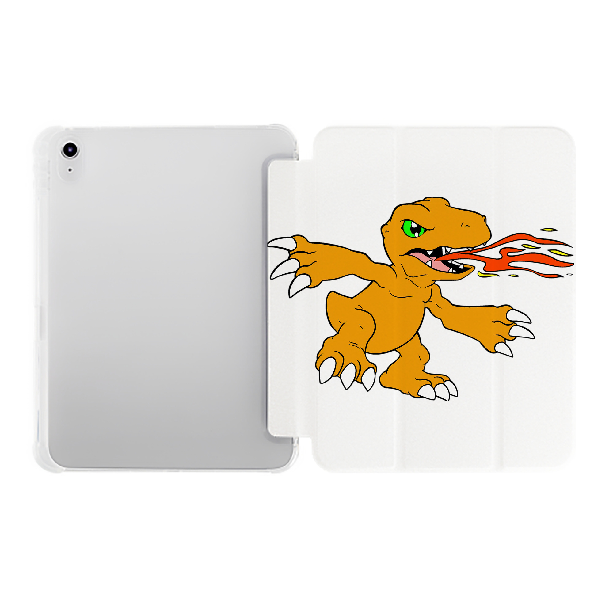 （画像用） Digimon デジタルモンスター/デジモン IPad ケース ペン収納付き 三つ折りスタンド PUレザー×シリコン 対応機種9.5/10.5/10.9インチ